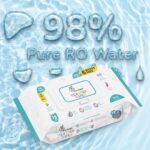 R For Rabbit Feather Aqua Baby Wipes Combo Pack Of 156 Units | Pure Water Wet Wipes for Babies With Lid (Combo of 2 Packs) - Image 3