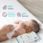 R For Rabbit Feather Aqua Baby Wipes Combo Pack Of 156 Units | Pure Water Wet Wipes for Babies With Lid (Combo of 2 Packs) - Image 4