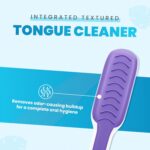 Enshine Advance Clean+ Toothbrush Set (Pack of 6) with Superior Ultra Soft Bristles and Tongue Cleaner | Manual Tooth brush Set for Adults | Multicolor - Image 4