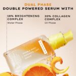 Hyphen 18% Brightening + 20% Collagen Face Serum | Double Shot Serum with 11% Mandarin 5% Niacinamide 2% PGA & Bakuchiol | Winter Skincare | Brightening, Hydrating & Collagen Boost for Dry Skin - 50ml - Image 4