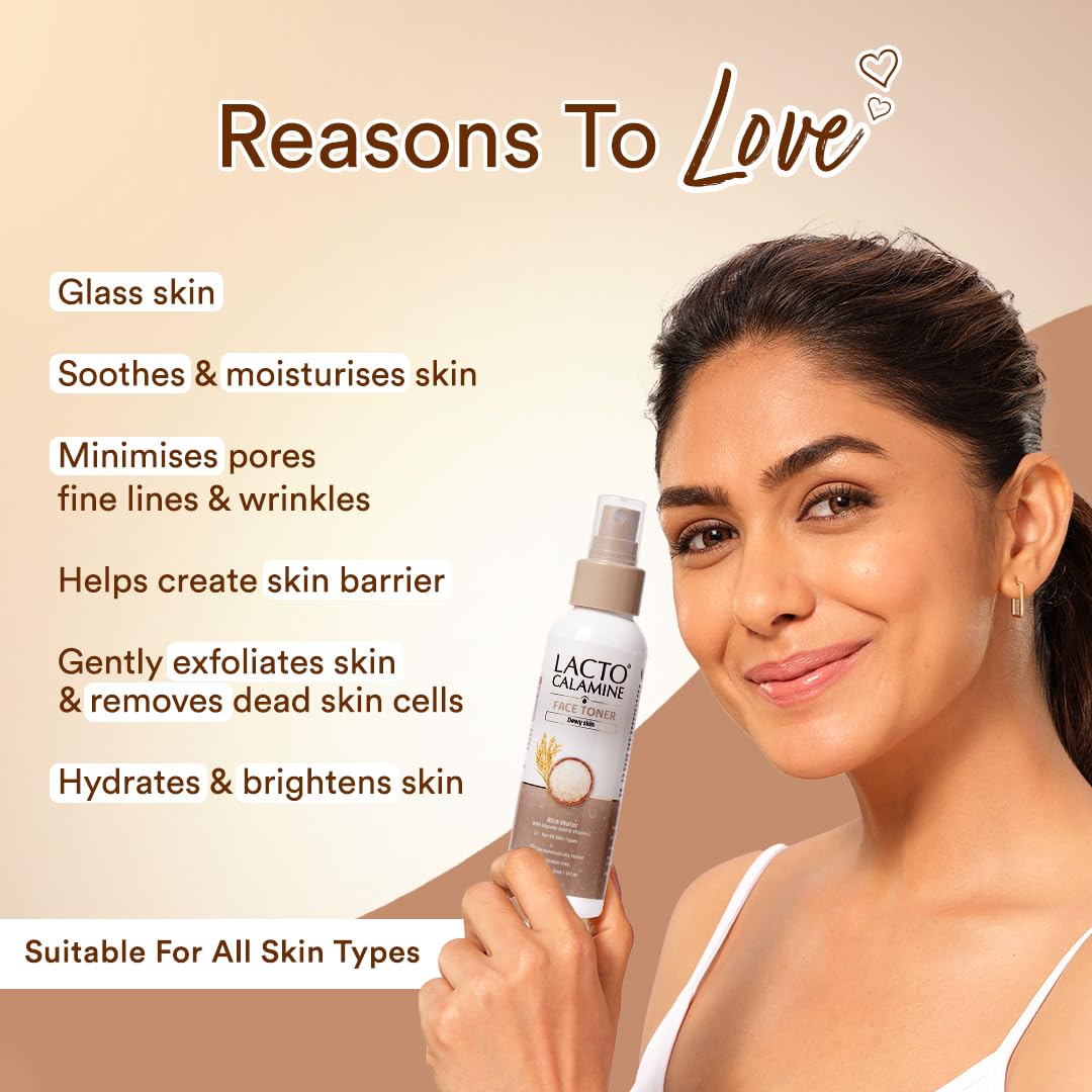 Lacto Calamine Rice Toner | 120ml | Rice Water Toner Korean Skincare for Glass Skin with Vitamin C, Glycolic Acid, Niacinamide | Face Toner for All Skin Types | Dermatologically Tested | Alcohol free - Image 5