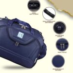M MEDLER Epoch Nylon 55 litres Waterproof Strolley Duffle Bag- 2 Wheels - Luggage Bag - (Navy Blue) - Image 4