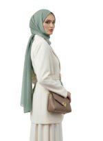 Women Hijab Scarf 180x70cm Chiffon Georgette Lightweight Soft Fabric Easy to Drape with Burqah Abaya and Modest Dress - Image 3