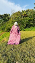 Stylish Printed Abaya for Women | Modest Islamic Wear | Full Length Long Sleeve Dress - Image 4