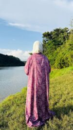 Stylish Printed Abaya for Women | Modest Islamic Wear | Full Length Long Sleeve Dress - Image 7