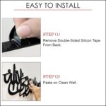 First Kalima La ilaha illallah Mohammad Rasool Allah Islamic Wall Frame | Islamic Ramadan Wall Decoration items | Arabic Calligraphy 24 inch x 8 inch (Black)-Acrylic - Image 4