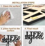 MYTROFI Islamic Arabic Calligraphy Wall Art, MashaAllah Design, Black Acrylic, Home Decor 19 - Image 3