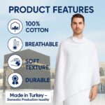 Ihram Ehram Ahram for Men for Hajj and Umrah - 2 Towels - Hygienic Natural 100% Cotton Towels 110 x 220cm - Image 3