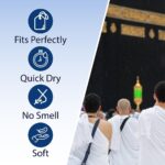 Ihram Ehram Ahram for Men for Hajj and Umrah - 2 Towels - Hygienic Natural 100% Cotton Towels 110 x 220cm - Image 5