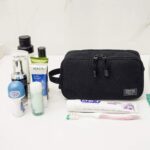 Men's Toiletry Bag, Canvas Waterproof Travel Dopp Kit Bag Accessories Organizer (Black) - Image 6