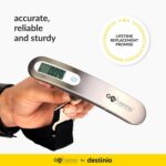 GoTrippin by Destinio Weight Machine for Luggage - 50 kg capacity, Steel body, Lifetime replacement - Digital Portable Electronic Luggage Weighing Scale for home, travel, flights, bags (Silver, 50 kg) - Image 5