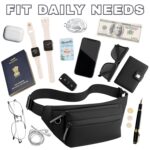Waist Bag for Men Side Bag | Fanny Waist Pouch Pack | Travel Side Sling Waist Bag | Travel Essentials for Running, Riding a Bike (Black) - Image 4