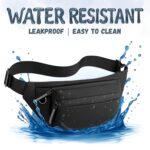 Waist Bag for Men Side Bag | Fanny Waist Pouch Pack | Travel Side Sling Waist Bag | Travel Essentials for Running, Riding a Bike (Black) - Image 5