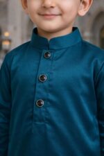 Premium Cotton Arabic Jubba Thobe for Boys | Ramadan & Eid Wear | Soft Comfortable Fabric | Hand-Tailored Stitching | Jubba for Baby Boys & Kids - Image 3