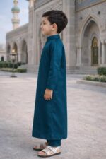 Premium Cotton Arabic Jubba Thobe for Boys | Ramadan & Eid Wear | Soft Comfortable Fabric | Hand-Tailored Stitching | Jubba for Baby Boys & Kids - Image 5