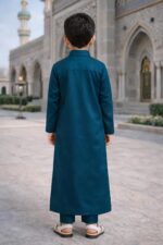 Premium Cotton Arabic Jubba Thobe for Boys | Ramadan & Eid Wear | Soft Comfortable Fabric | Hand-Tailored Stitching | Jubba for Baby Boys & Kids - Image 6