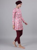 Women 3 Pc Printed Modest Muslim Swimsuit Full Coverage Swimwear Islamic Swim Hijab Swimming Costume Burkini Swim Suit - Image 4