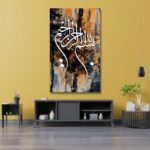 AADEE CRAFT BISMILLAH Arabic Calligraphy Islamic Wall Art Canvas Painting With Wooden Frame Islamic Wall Art For Living Room Bedroom Home Decor Hotel & Office, Ideal Gifts for Ramadan & Eid Size Large Big (48x24 inches) - Image 4