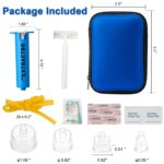 Snake Bite Kit, Bee Sting Kit, Emergency First Aid Supplies, Venom Extractor Suction Pump, Bite and Sting First Aid for Hiking, Backpacking and Camping. Includes Bonus CPR face Shield (Blue) - Image 4