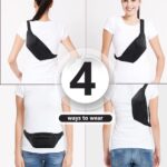 Fanny Pack for Men Women,Crossbody Waist Bag Pack,Belt Bag for Travel Walking Running Hiking Cycling,Easy Carry Any Phone,Wallet, Black, One Size - Image 6