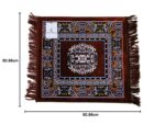 Kuber Industries 3 Pieces Velvet Prayer Mat/Aasan/Pooja Mat/Meditation Rectangular Shape Mat/Multipurpose Velvet Rug Mat 2 Ft X 2 Ft (Brown & Royal Blue & Red) Ctktc33958 - Image 4