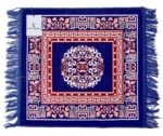 Kuber Industries 3 Pieces Velvet Prayer Mat/Aasan/Pooja Mat/Meditation Rectangular Shape Mat/Multipurpose Velvet Rug Mat 2 Ft X 2 Ft (Brown & Royal Blue & Red) Ctktc33958 - Image 7