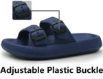 Weweya Sandals for Women and Men - Pillow Slippers - Double Buckle Adjustable Slides - EVA Flat Sandals - Image 4