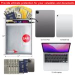 COLCASE Fireproof Document Bag 15" x 11" . NON-ITCHY Silicone Coated Fire Resistant Money Bag . Fireproof Safe Storage for Money , Documents , Jewelry and Passport - Image 4