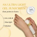 SkinInspired Total Care 2% Glycofilm 0.5% Infraguard Sunscreen Gel Spf 50+ | Broad Spectrum Pa+++ UVA, UVB, IR, Blue Light Protection | No White Caste | best sunscreen for all skin type | 50 ml - Image 3