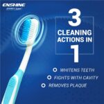 ENSHINE Advance Clean+ Toothbrush Pack Of 8 with Ultra Soft Bristles Compact Brush Head For Deep & Complete Cleansing, Effective Tongue Cleaner for Complete Oral Care Multicolor Adult Manual Brush - Image 7