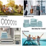 Ladiosa® Nylon Travel Organizer, Packing Cubes for Travel, Travel Essentials, Packing Cubes, Packing Bags for Clothes, Travel Organizer for Women, Packing Bags, 2.8x19.2 cm, Blue - Image 4