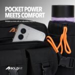 Boldfit Waist Bag for Man Multipurpose Waist Bag for Woman, Travel Fanny Pack with Adjustable Strap, Multiple Compartments, Crossbody Tactical Durable Design for Hiking, Cycling, Gym & Daily Use - Image 4