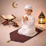 FAF Kids Janamaz Velvet Prayer Mat for Children (Age 1–10) | Soft Small Islamic Prayer Rug for Boy & Girl | Lightweight Portable Travel Janamaz for Home, Mosque & Namaz (Brown) - Image 4