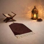 FAF Kids Janamaz Velvet Prayer Mat for Children (Age 1–10) | Soft Small Islamic Prayer Rug for Boy & Girl | Lightweight Portable Travel Janamaz for Home, Mosque & Namaz (Brown) - Image 6