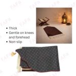 FAF Kids Janamaz Velvet Prayer Mat for Children (Age 1–10) | Soft Small Islamic Prayer Rug for Boy & Girl | Lightweight Portable Travel Janamaz for Home, Mosque & Namaz (Brown) - Image 8