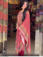 Elegant Muslim Kurti Set for Women – Modest Islamic Wear | Long Kurti with Pants & Hijab | Embroidered Ethnic Dress for Daily - Image 5