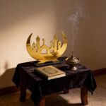 American Elm Ramadan & Eid Table Decor Islamic Moon Calligraphy Art Acrylic Home & Desk Decoration 8.86 x 7.87 Inch (22.5 x 20 cm) 1 Pc Ready-to-Display - Image 5