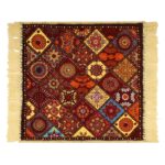 Heart Home Prayer Mat - Velvet Aasan for Meditation, Pooja, Rangoli - Traditional Square Carpet - Small, Multicolor - Image 6
