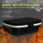 Fireproof Document Bag (16 x 11 x 5 inch) with Lock & Reflective Strip, Fireproof Document Lock Box with Shoulder Strap, Multi-Layer Important Document Safe Storage, Fire Safe File Organizer - Image 3