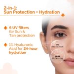 The Derma Co 1% Hyaluronic Sunscreen Aqua Gel SPF 50 PA++++ | Hydrating, Lightweight & Non-Greasy | No White Cast | Broad Spectrum & Blue Light Protection | Clinically Tested - (In-Vivo) | 30 g - Image 5
