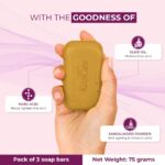 Kozicare Kojic Acid Soap & Glutathione Soap | Sandal | Body Tan Removal & Detan | Sandalwood Ghar Ka | Natural | Combo Offers - Pack of 3 - Image 4