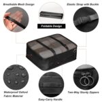 Travel Organizer 7 in 1 Travel Laundry Cosmetics Luggage Packing Organizers Set Makeup Bags Organizer Packing Cubes with Shoe Bag for Travel, Nylon (Black) - Image 3