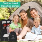 Travel Organizer 7 in 1 Travel Laundry Cosmetics Luggage Packing Organizers Set Makeup Bags Organizer Packing Cubes with Shoe Bag for Travel, Nylon (Black) - Image 5