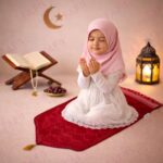 FAF Boy & Girl Janamaz Velvet Prayer Mat | Children Islamic Prayer Rug for Kids (1 to 10) | Soft Thick Namaz Mat, Portable Travel Janemaaz | Mussalla for Home, Mosque & Ramzan, Hajj and Umrah (Red) - Image 3