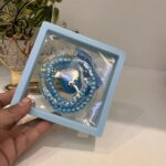 HADIYAH Sky Blue Pearl Tasbeeh with Digital Tasbeeh Counter – Transparent Combo - Image 3
