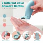 Travel Bottles Kit for Toiletries Organizer Leak Proof Refillable Squeezable Containers Set with Clear Storage Bag for Lotion Shampoo Conditioner Cosmetic Shower Gel Hand Wash (11pcs) - Image 4