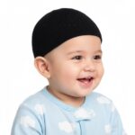 ZOAS Namaz Cap for Kids (Baby Boy) Topi Islamic Cap for Mulsim in Black Colour 100% Cotton Stretchable and Soft Shiny - Image 3