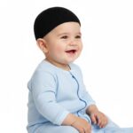 ZOAS Namaz Cap for Kids (Baby Boy) Topi Islamic Cap for Mulsim in Black Colour 100% Cotton Stretchable and Soft Shiny - Image 4