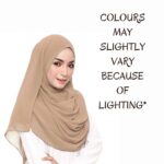Trending Plain Chiffon Georgette Fancy Hijab/Scarves/Shawl/Stoles/Duppatta Combo of 3 Muslim Women Malaysian Soft College Girls Abaya Scarf Collection - Image 5