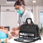 MATEIN Medical Bag, Large Water-Resistant First Aid Bags with Many Pocktets for Nursing, Portable, Purple Black - Image 8